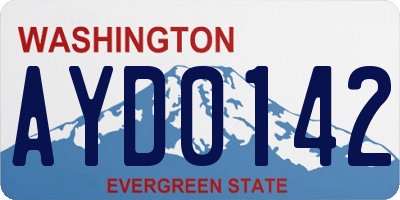 WA license plate AYD0142
