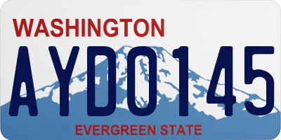 WA license plate AYD0145