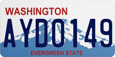WA license plate AYD0149