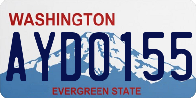 WA license plate AYD0155