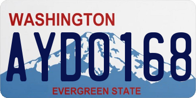 WA license plate AYD0168