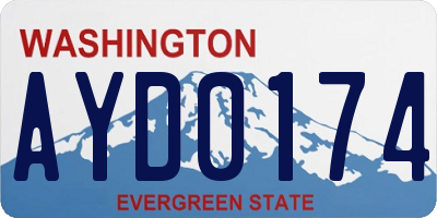 WA license plate AYD0174
