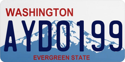 WA license plate AYD0199