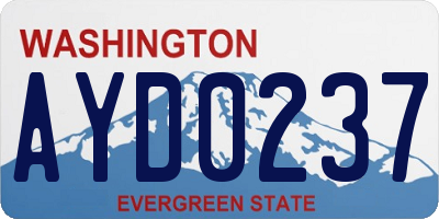 WA license plate AYD0237