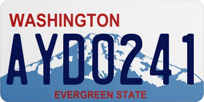 WA license plate AYD0241