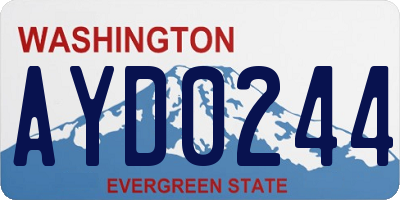 WA license plate AYD0244