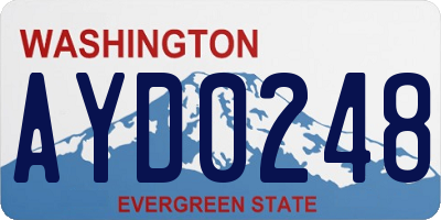 WA license plate AYD0248