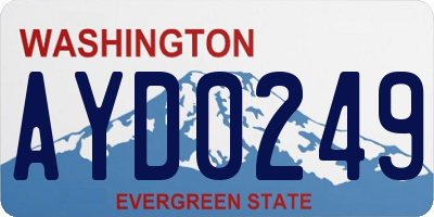 WA license plate AYD0249