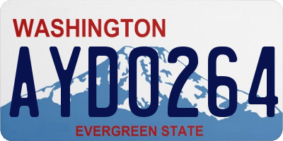 WA license plate AYD0264