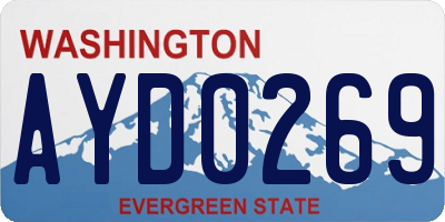 WA license plate AYD0269