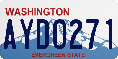 WA license plate AYD0271