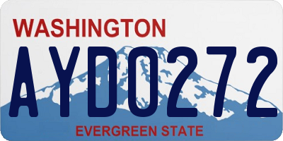 WA license plate AYD0272