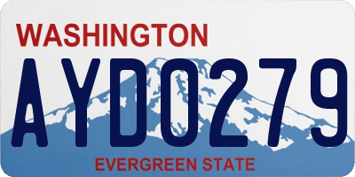 WA license plate AYD0279