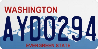 WA license plate AYD0294