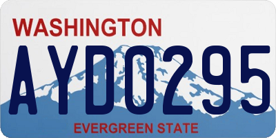 WA license plate AYD0295