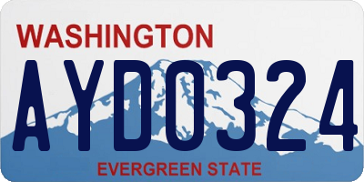 WA license plate AYD0324