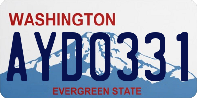 WA license plate AYD0331