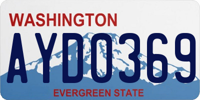 WA license plate AYD0369