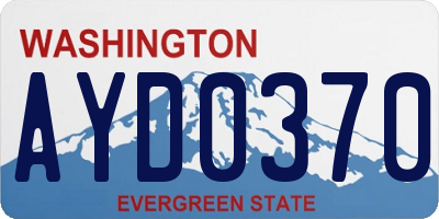 WA license plate AYD0370