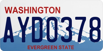 WA license plate AYD0378