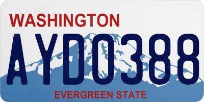 WA license plate AYD0388