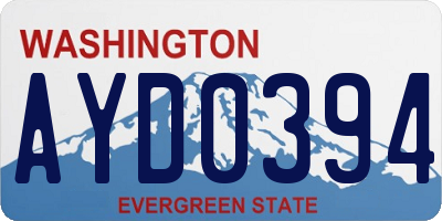 WA license plate AYD0394