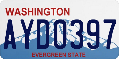 WA license plate AYD0397