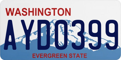 WA license plate AYD0399