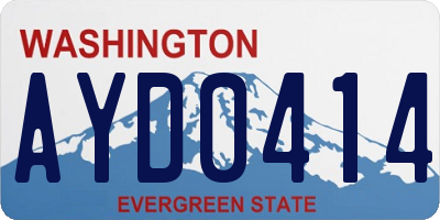 WA license plate AYD0414