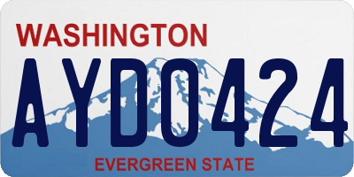 WA license plate AYD0424