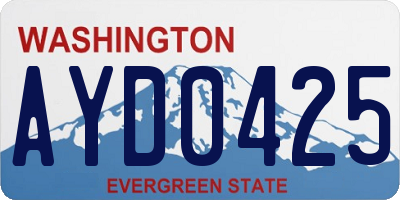 WA license plate AYD0425