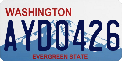 WA license plate AYD0426