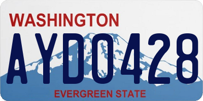 WA license plate AYD0428