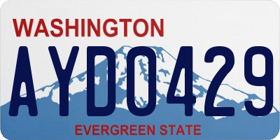 WA license plate AYD0429