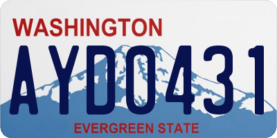 WA license plate AYD0431