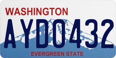 WA license plate AYD0432