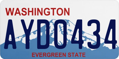 WA license plate AYD0434