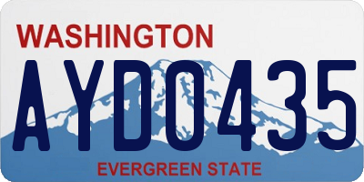 WA license plate AYD0435