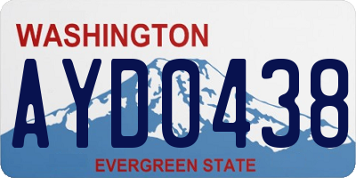 WA license plate AYD0438