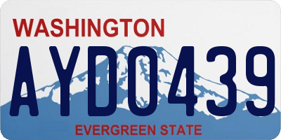 WA license plate AYD0439