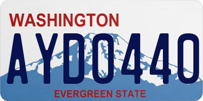 WA license plate AYD0440