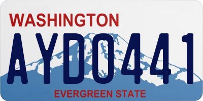 WA license plate AYD0441