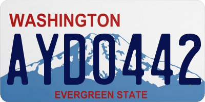 WA license plate AYD0442