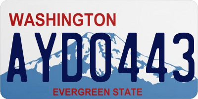 WA license plate AYD0443