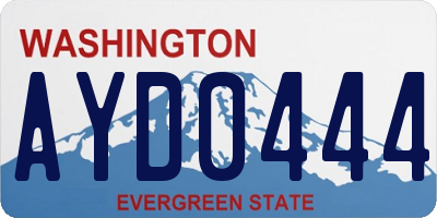 WA license plate AYD0444