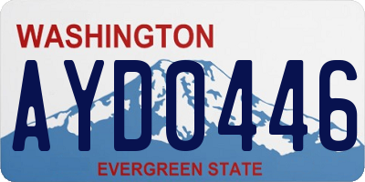 WA license plate AYD0446