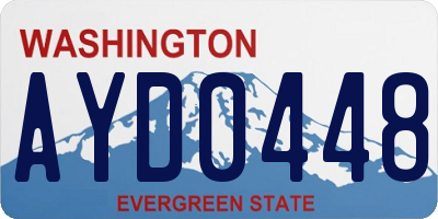 WA license plate AYD0448
