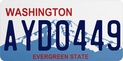 WA license plate AYD0449