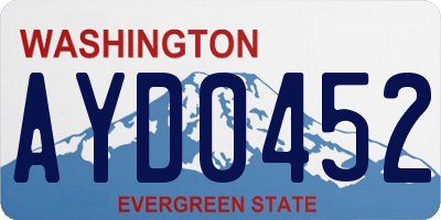 WA license plate AYD0452