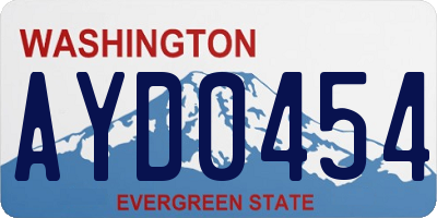 WA license plate AYD0454